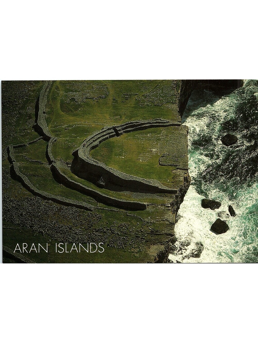 Vintage Postcard Dun Aonghasa Fort Inishmore Aran Islands